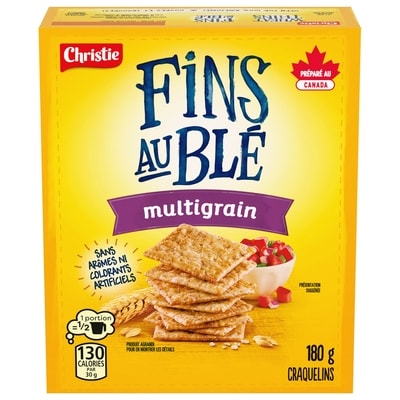 Christie Craquelins FINS AU BLÉ multigrain, Cuits avec la bonté du blé 180 g, 2,38 $/100g
