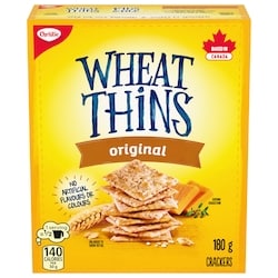 Christie WHEAT THINS Original Crackers, Baked with the goodness of wheat 180 g, $1.39/100g