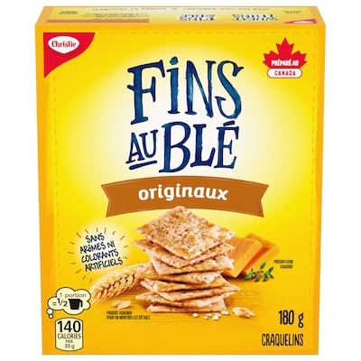 Christie Craquelins FINS AU BLÉ originaux, Cuits avec la bonté du blé 180 g, 2,77 $/100g
