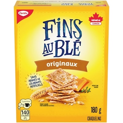 Christie Craquelins FINS AU BLÉ originaux, Cuits avec la bonté du blé 180 g, 1,67 $/100g