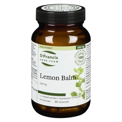 St Francis Herb Farm Lemon Balm High Potency 250 Mg 60 ea, $0.45/1ea
