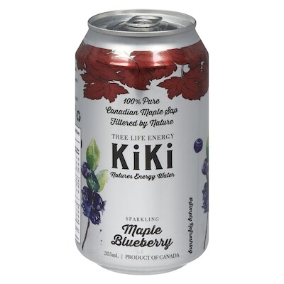 Kiki McDonough Sparkling Energy Water, Maple Blueberry 355 ml, $0.98/100ml