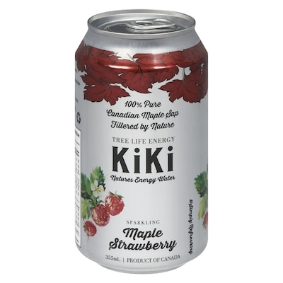 Kiki McDonough Sparkling Energy Water, Maple Strawberry 355 ml, $0.98/100ml