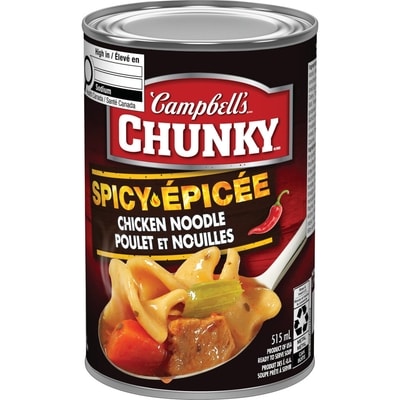 Campbell’s Chunky épicée soupe poulet et nouilles 515 ml, 0,58 $/100ml