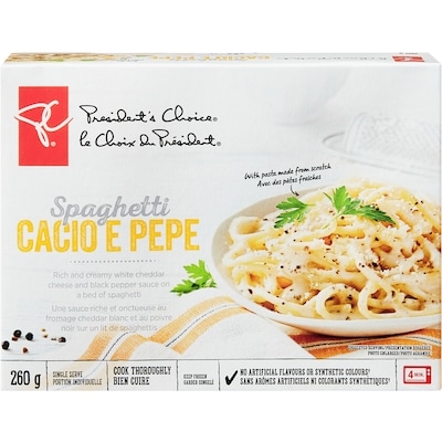 President's Choice Spaghetti Cacio E Pepe 260 g, $1.34/100g