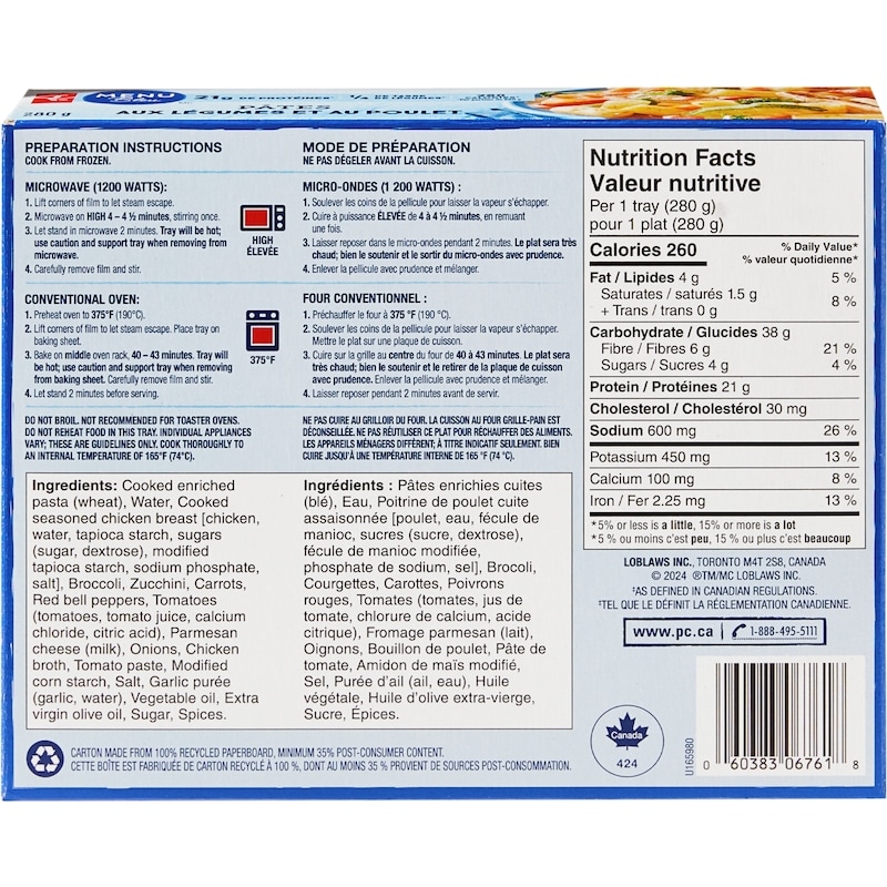 Vegetable and Chicken Pasta