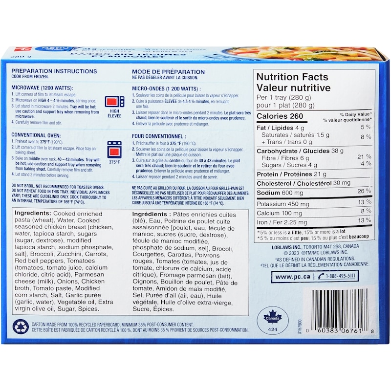 Vegetable and Chicken Pasta