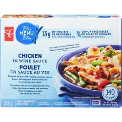 PC Blue Menu Chicken in Wine Sauce 212 g, $1.89/100g