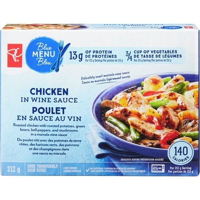 PC Blue Menu Chicken in Wine Sauce 212 g, $2.73/100g