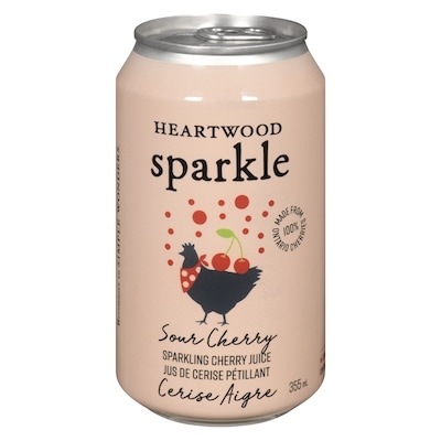 Heartwood Sparkle Jus de cerise pétillant, cerise aigre  355x355.0 ml, 0,98 $/100ml