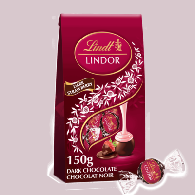 Lindt Lindor Dark Chocolate Shell With A Delectably Smooth Strawberry Flavoured Centre Dark Strawberry Limited Edition 150 g, $7.33/100g
