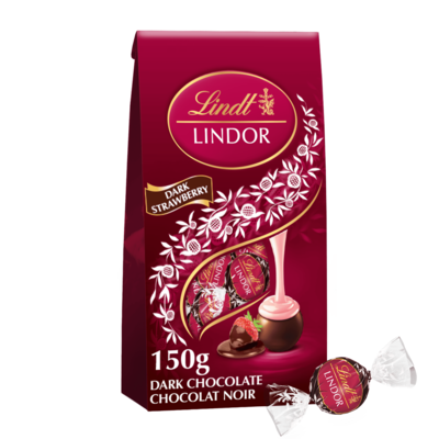 Lindt Sachet Truffes LINDOR au chocolat noir et aux fraises 150 g, 7,33 $/100g