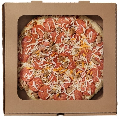 null Meat Lovers Pizza 837 g, $1.43/100g