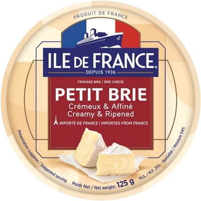 Ile De France Petit Brie Cheese 125 g, $5.99/100g