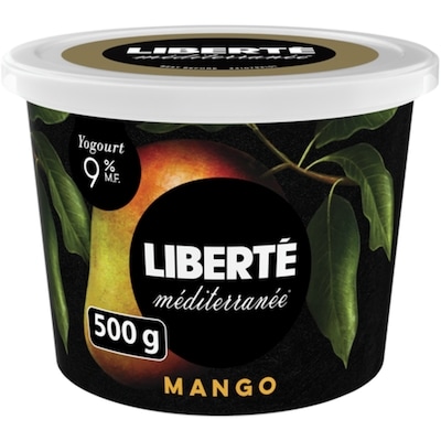 Liberte Méditerranée Yogourt Mango 9 % M.F. 500 g, $1.20/100g