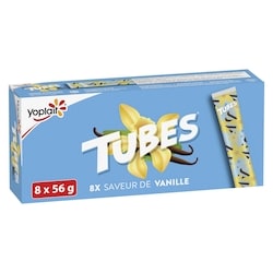 Yoplait Tubes yogourt saveur de vanille 1% m.g. 448 g, 1,29 $/100g