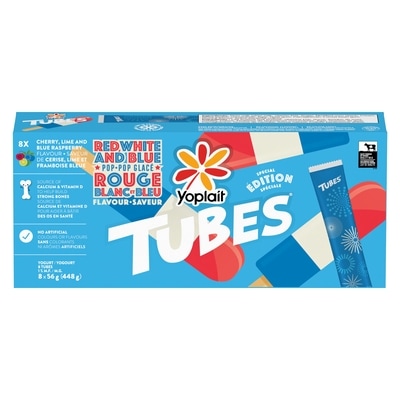 1% Yogurt Tubes, Cherry, Lime and Blue Raspberry Flavour, Special Edition, Kids Snacks