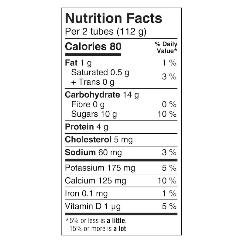 Tubes Yogurt Mixed Berry Flavour 1% M.F.