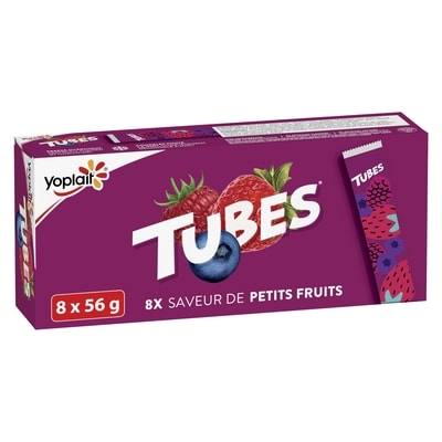 Yoplait Tubes yogourt saveur de petits fruits 1% m.g. 448 g, 1,29 $/100g