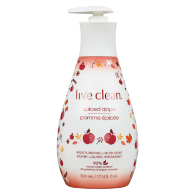 Live Clean Moisturizing Liquid Hand Soap Spiced Apple 500 ml, $1.20/100ml