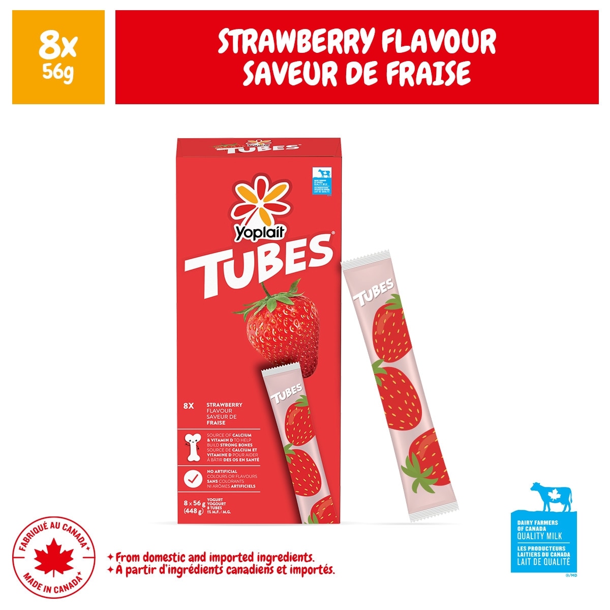 Yoplait Yogurt Tubes Strawberry