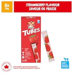 Yoplait Tubes Yogourt Fraise 1% M.G. , Collation Enfants, 56 g, 8 ct 448 g, 0,67 $/100g