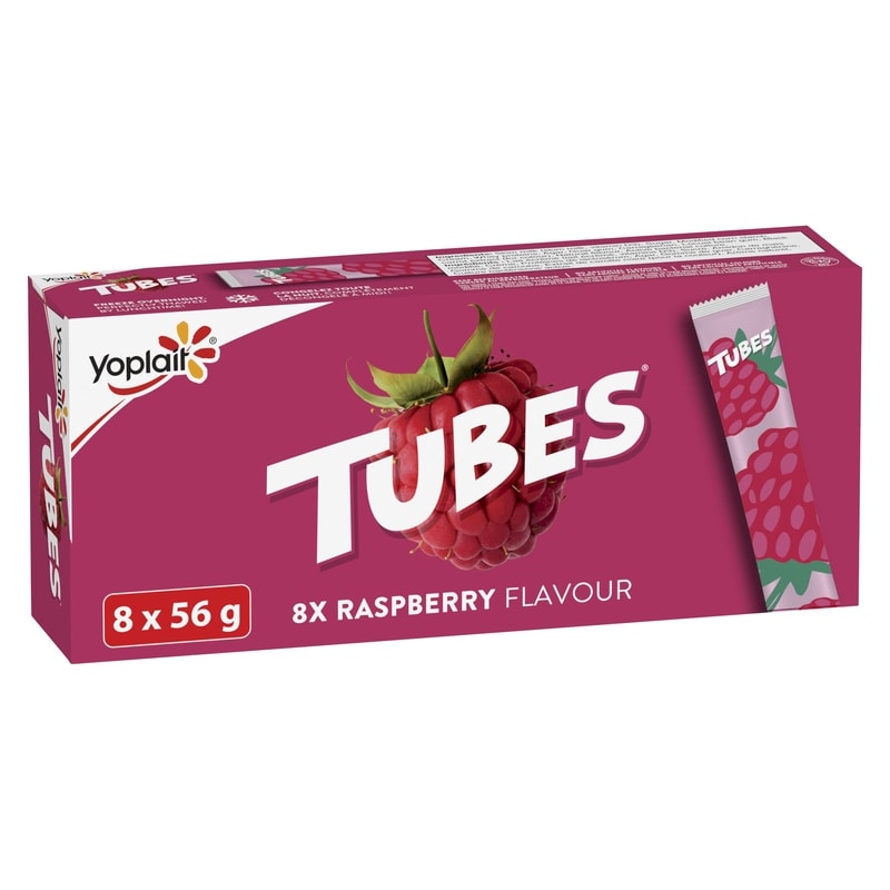 Tubes Yogurt Raspberry Flavour 1% M.F.