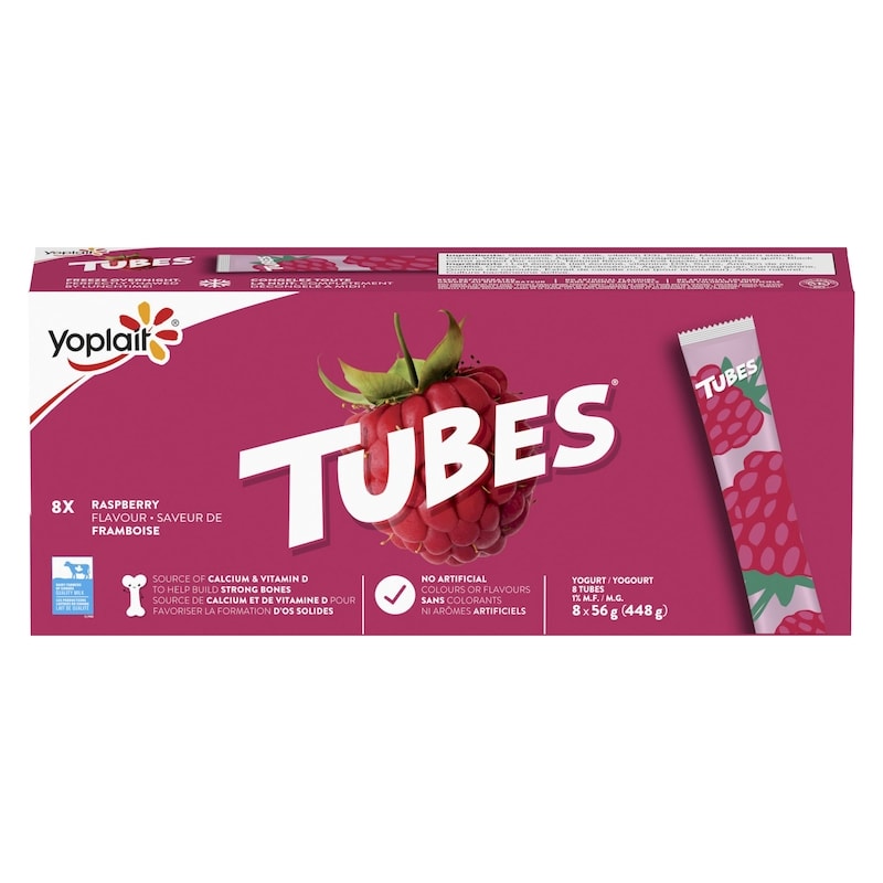 Tubes Yogurt Raspberry Flavour 1% M.F.