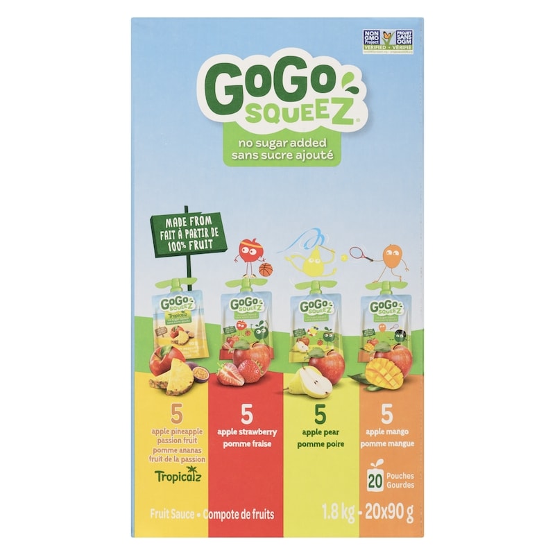 Fruit Sauce Tropicalz, Apple Strawberry, Apple Pear, Apple Mango