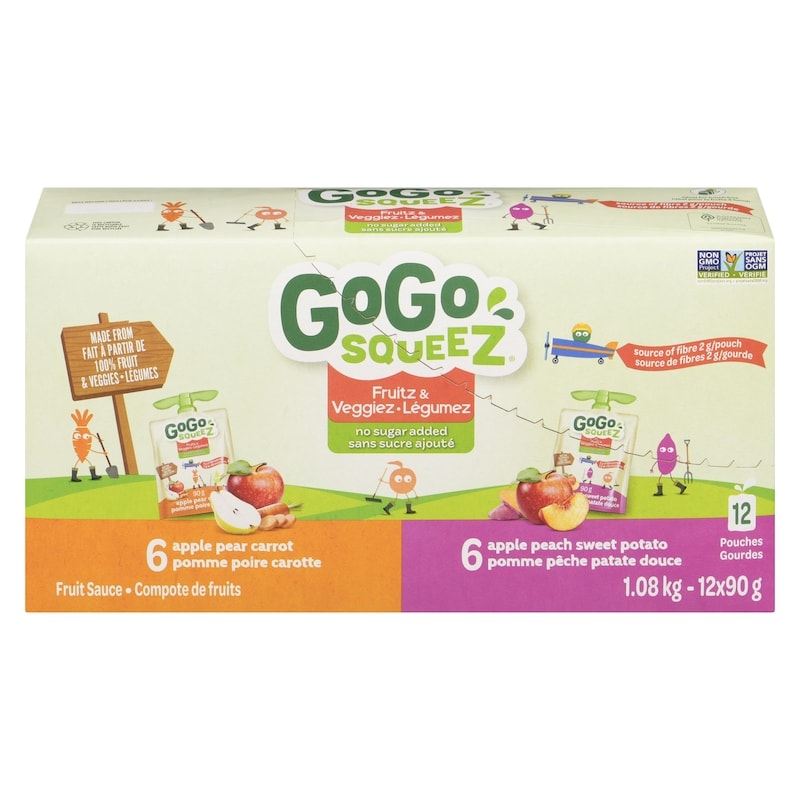 Fruitz & Veggiez Fruit Sauce, Made from 100% Fruit, 12 Pack