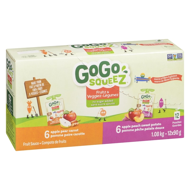 Fruitz & Veggiez Fruit Sauce, Made from 100% Fruit, 12 Pack