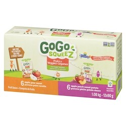 GoGo squeez Fruitz & Veggiez Fruit Sauce, Made from 100% Fruit, 12