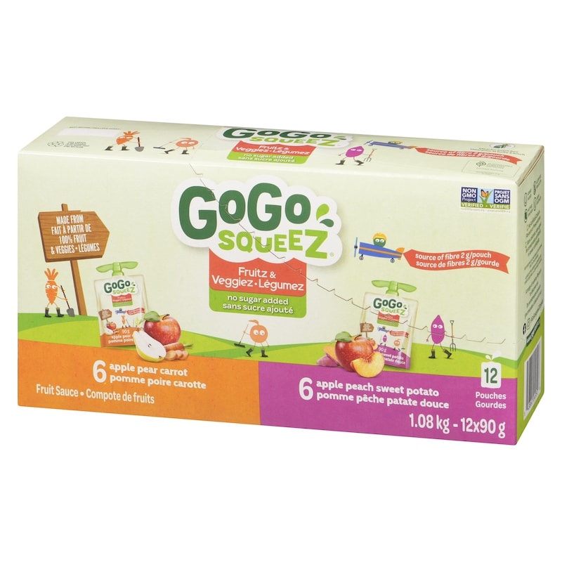 Fruitz & Veggiez Fruit Sauce, Made from 100% Fruit, 12 Pack