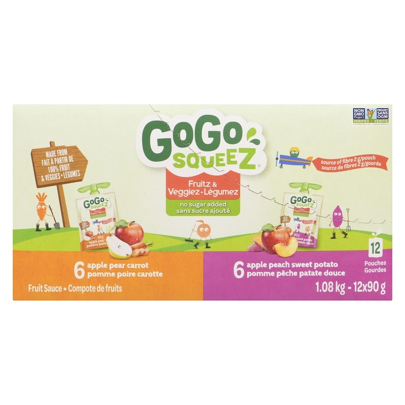 Fruitz & Veggiez Fruit Sauce, Made from 100% Fruit, 12 Pack