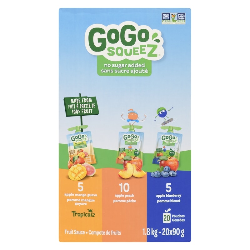 Fruit Sauce Tropicalz, Apple Peach, Apple Blueberry