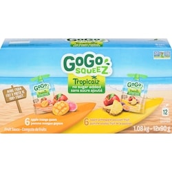 GoGo squeez Tropicalz Fruit Sauce, Made from 100% Fruit, 12 Pack 1.08 kg, $1.11/100g