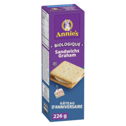 Annie's Sandwichs Graham Organique, Saveur Gâteau d'anniversaire 226 g, 3,31 $/100g