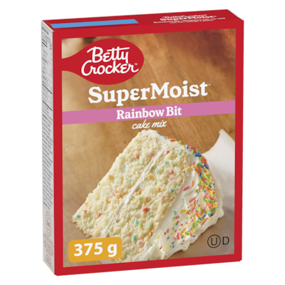 Betty Crocker Super Moist Cake Mix Rainbow Bits 375 g, $0.80/100g