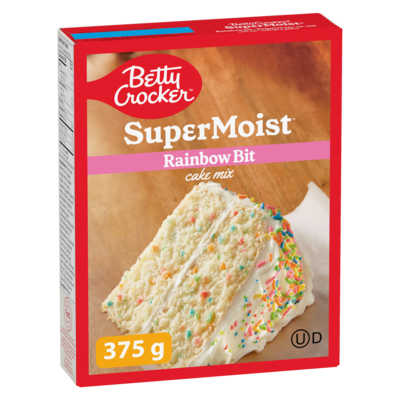 Betty Crocker Super Moist Cake Mix Rainbow Bits 375 g, $0.80/100g