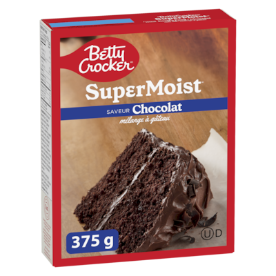 Betty Crocker Super Moist mélange à gâteau chocolat 375 g, 0,53 $/100g