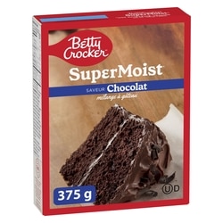 Betty Crocker Super Moist mélange à gâteau chocolat 375 g, 1,01 $/100g