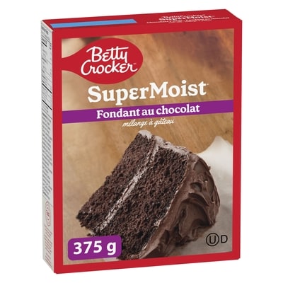 Betty Crocker Super Moist mélange à gâteau fudge au chocolat 375 g, 1,01 $/100g