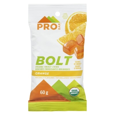 ProBar Bouchées énergisantes biologiques orange 60 g, 6,65 $/100g