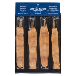 Crystal Waters Atlantic Salmon Skewers 320 g, $4.68/100g