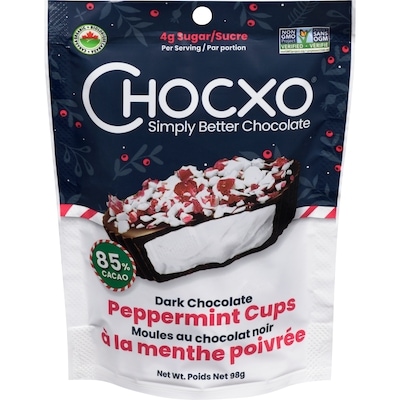 ChocXO Moules au chocolat noir à la menthe poivrée 98 g, 6,12 $/100g