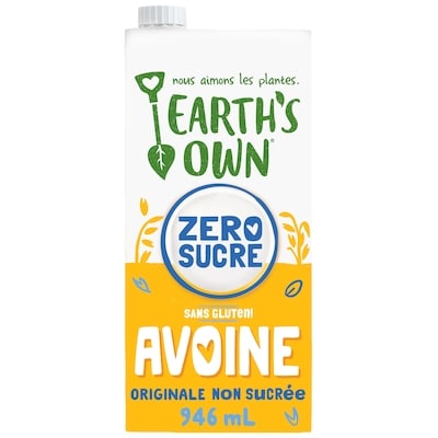 Earth’s Own Sans gluten Boisson à l’avoine Originale Zéro sucre 946 ml, 0,29 $/100ml