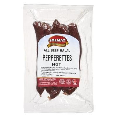 Solmaz Pepperettes Hot 200 g, $4.40/100g