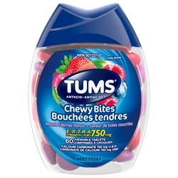 Tums Chewy Bites Assorted Berries Flavour Chewable Tablets 60 ea, $0.17/1ea