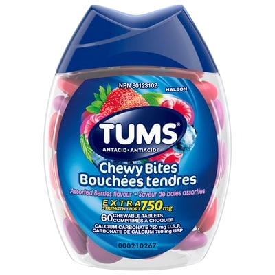 Tums Chewy Bites Assorted Berries Flavour Chewable Tablets 60 ea, $0.17/1ea