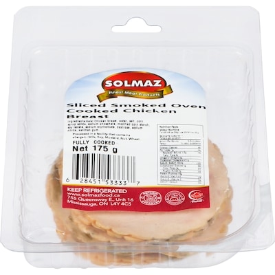 Solmaz Poitrine de poulet fumé 175 g, 4,00 $/100g